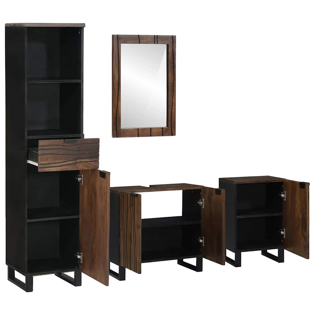 Set namještaja za kupaonicu 4 pcs Bijelo Konstruirano drvo