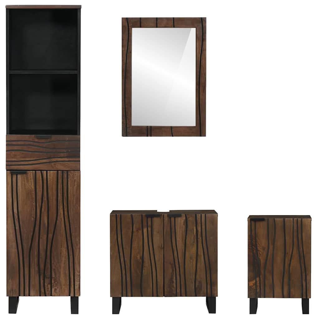 Set namještaja za kupaonicu 4 pcs Bijelo Konstruirano drvo