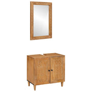 Set namještaja za kupaonicu Zidne 2 pcs Smeđa Konstruirano drvo
