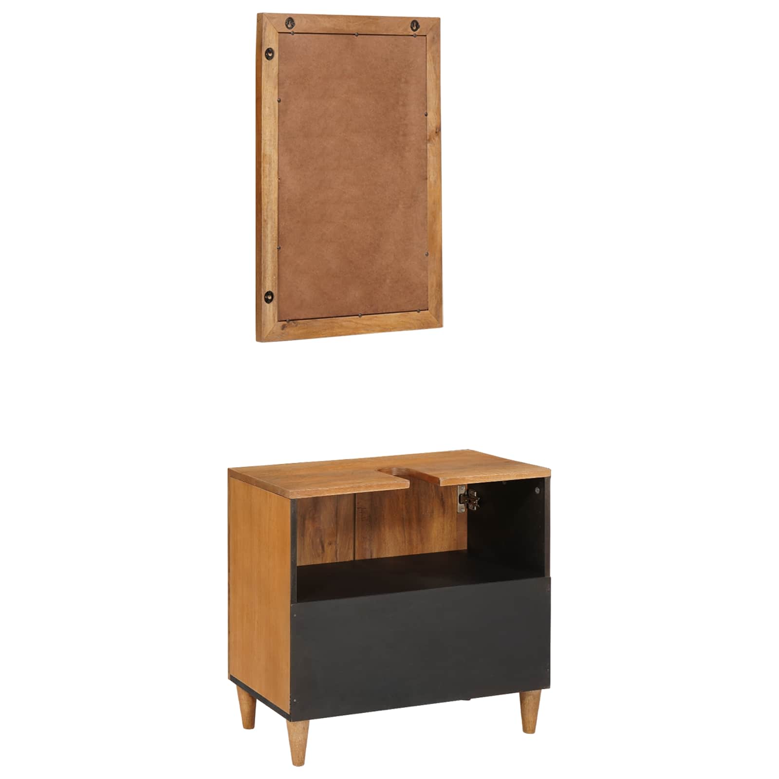 Set namještaja za kupaonicu Zidne 2 pcs Smeđa Konstruirano drvo