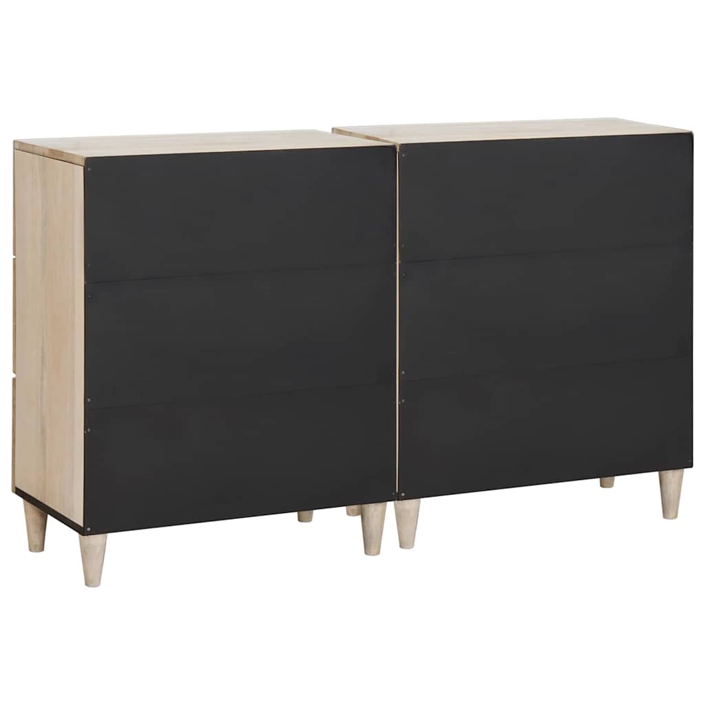 Kreveta 2 pcs Bijelo 120 x 33,5 x 75 cm masivno drvo manga