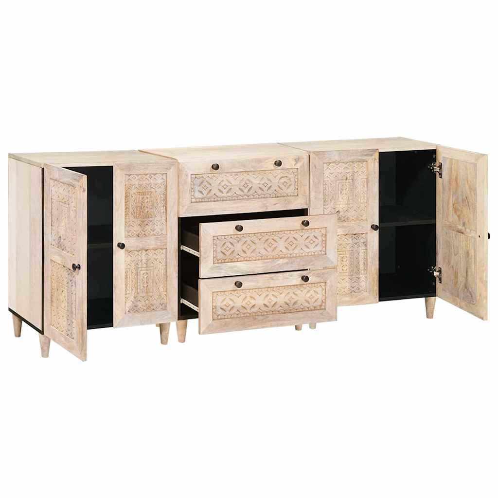 Ormarić / Komoda 3 pcs Bijelo 180 x 33,5 x 75 cm