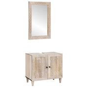 Set namještaja za kupaonicu 2 pcs Bijelo Konstruirano drvo