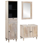 Set namještaja za kupaonicu 3 pcs Bijelo Konstruirano drvo