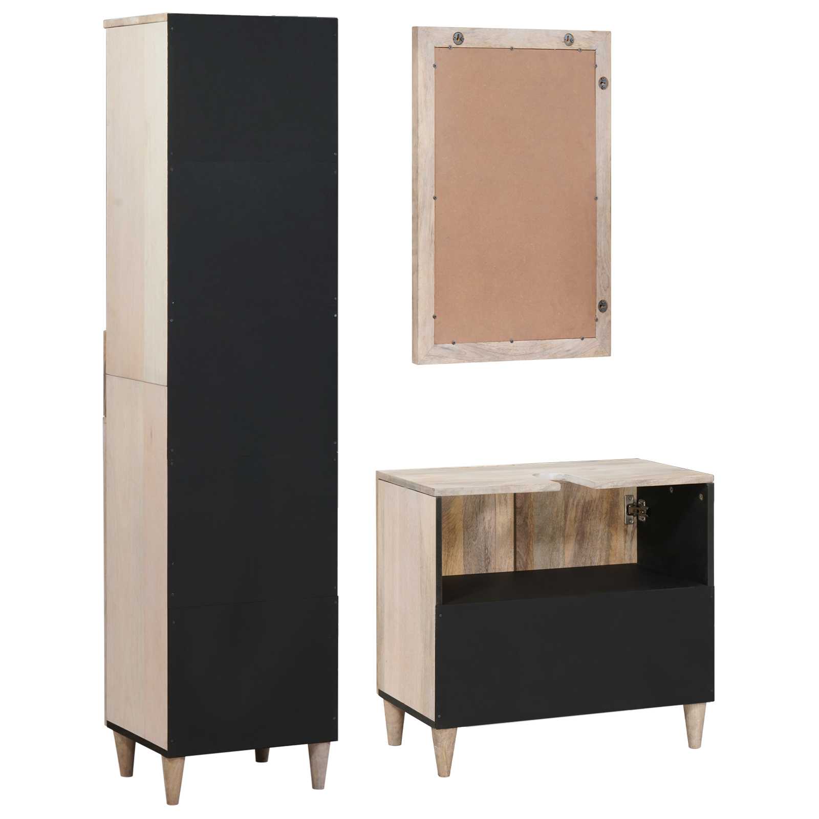 Set namještaja za kupaonicu 3 pcs Bijelo Konstruirano drvo