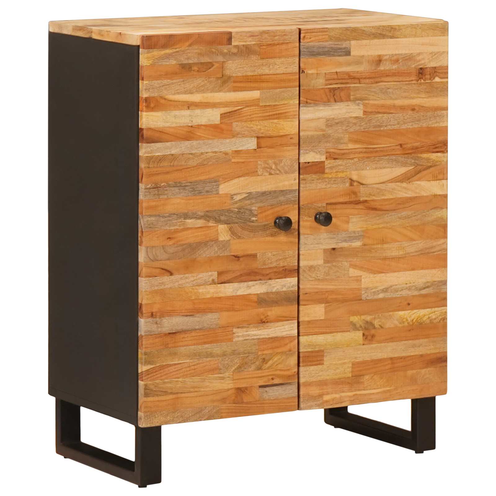 Kreveta 3 pcs Smeđa 60 x 33 x 75 cm Čvrsto drvo manga