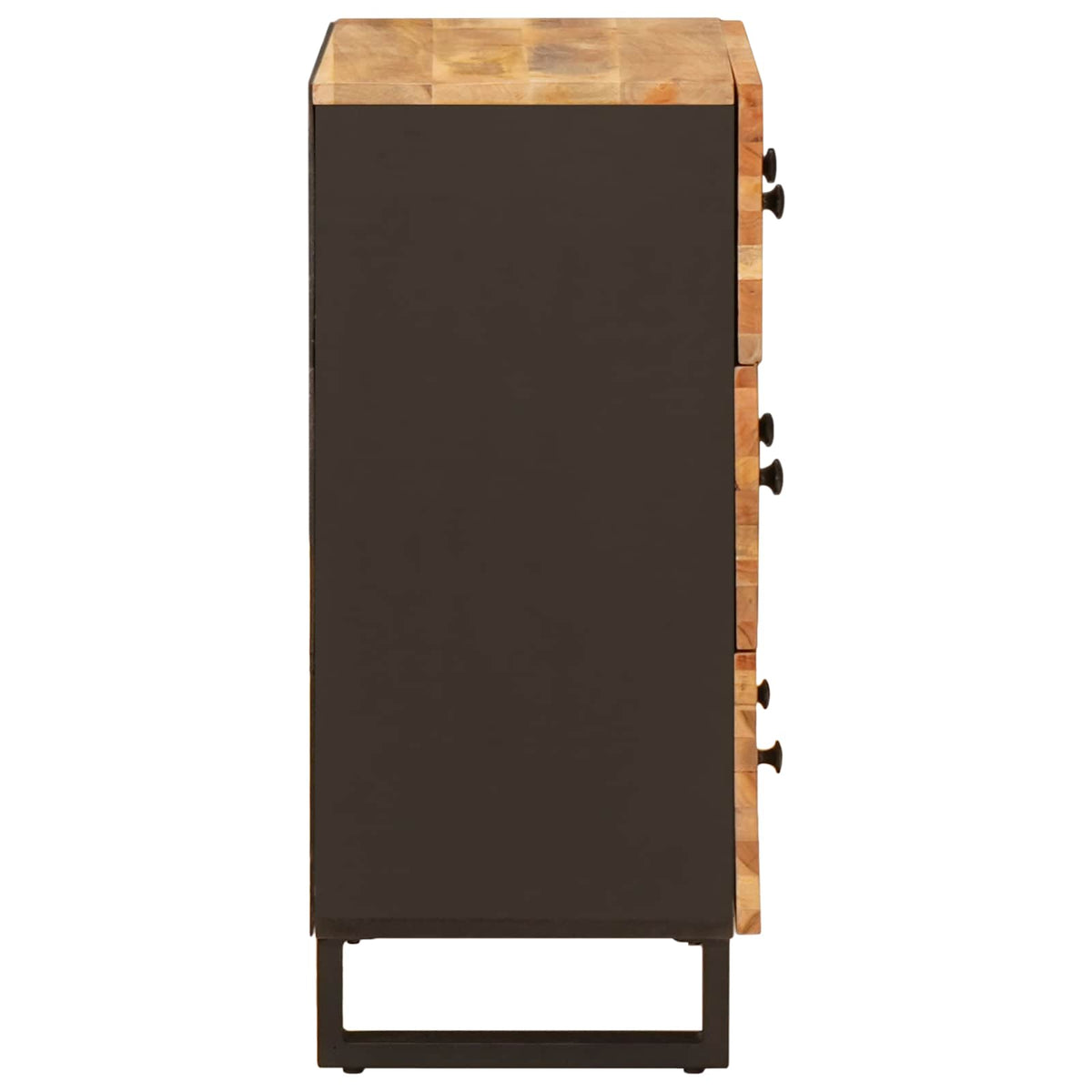 Kreveta 3 pcs Smeđa 60 x 33 x 75 cm Čvrsto drvo manga