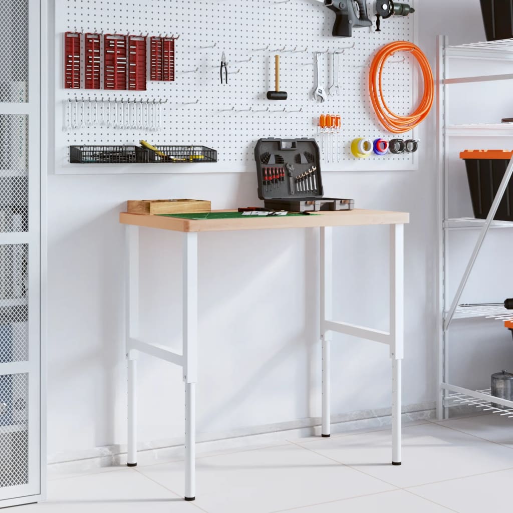 Radni stol 100x60x(73-99,5) cm od masivne bukovine pravokutni
