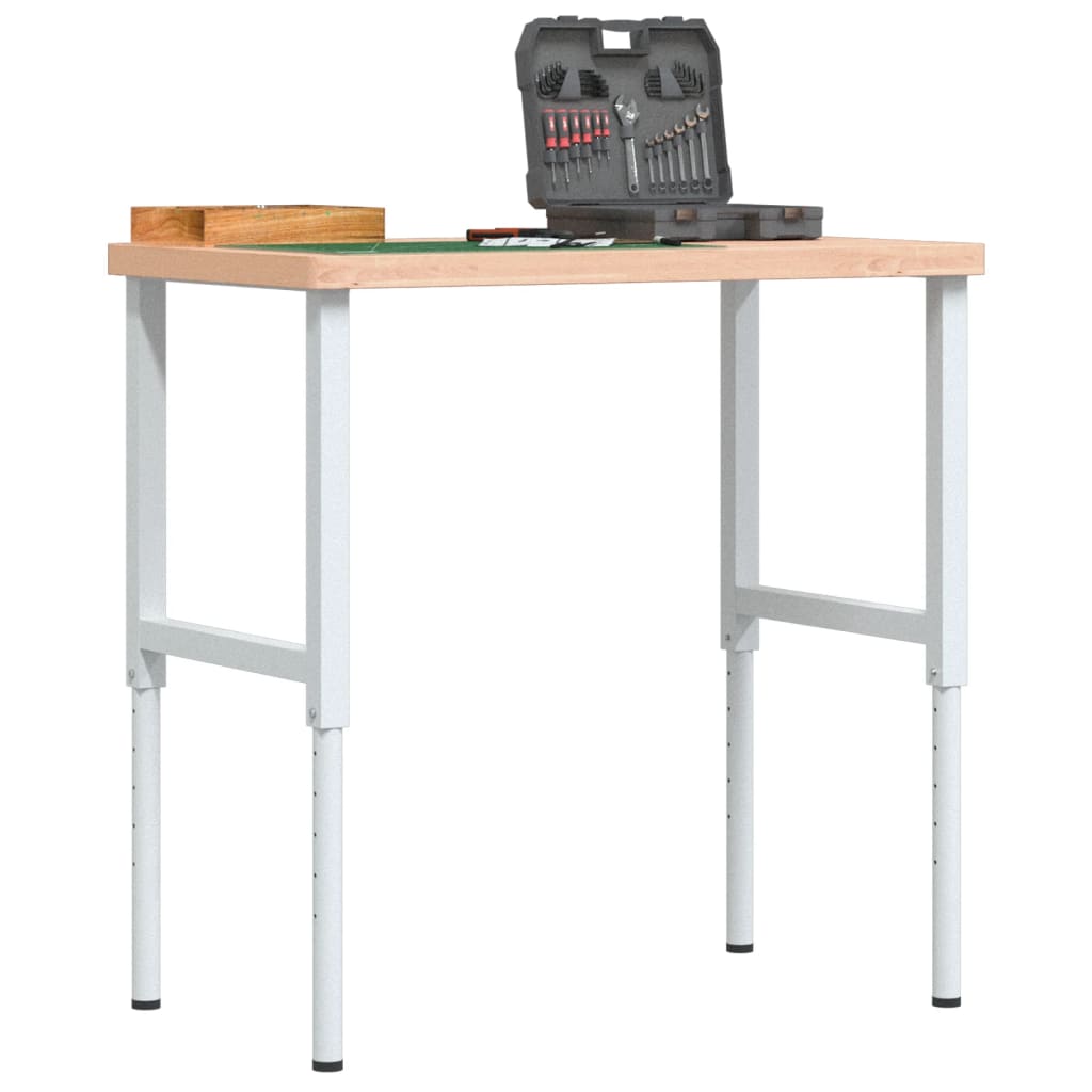 Radni stol 100x60x(73-99,5) cm od masivne bukovine pravokutni