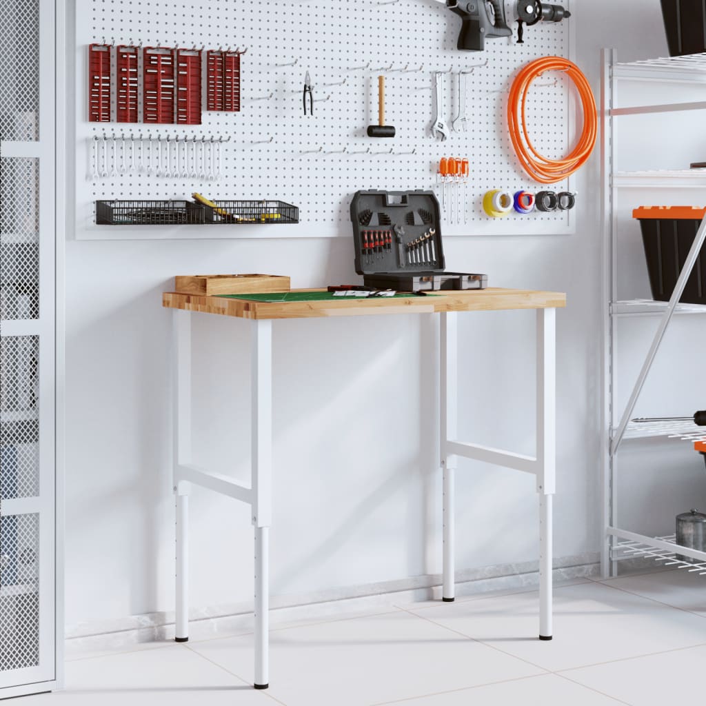 Radni stol 100x60x(73-99,5) cm masivno drvo bagrema pravokutni