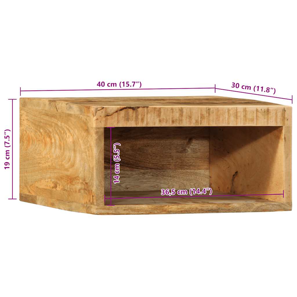 Zidni TV ormarić 40x30x19 cm Puno grubo drvo Mango