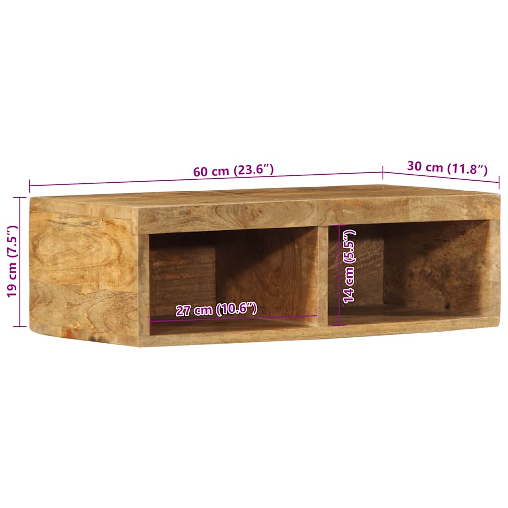 Zidni TV ormarić 60x30x19 cm Puno grubo drvo Mango