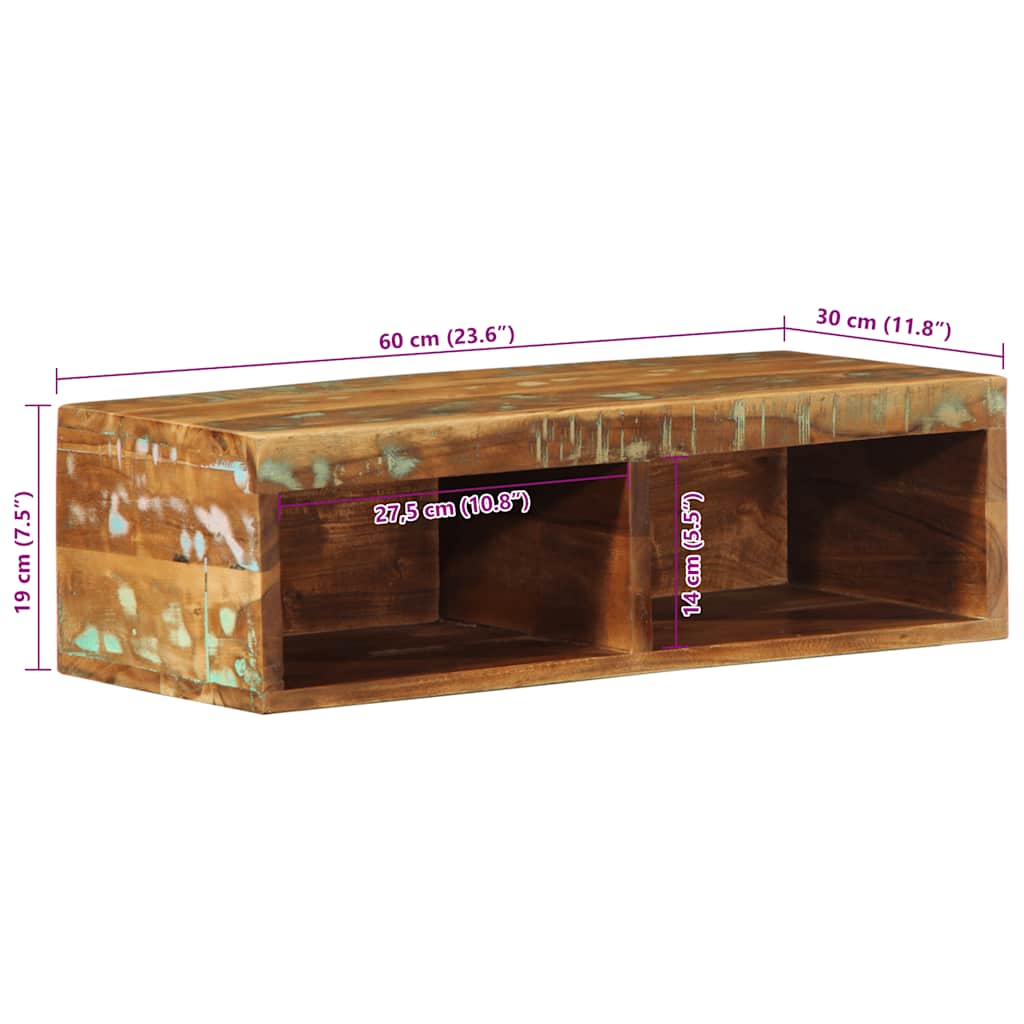 Zidni TV ormarić 60x30x19 cm Obrađeno puno drvo