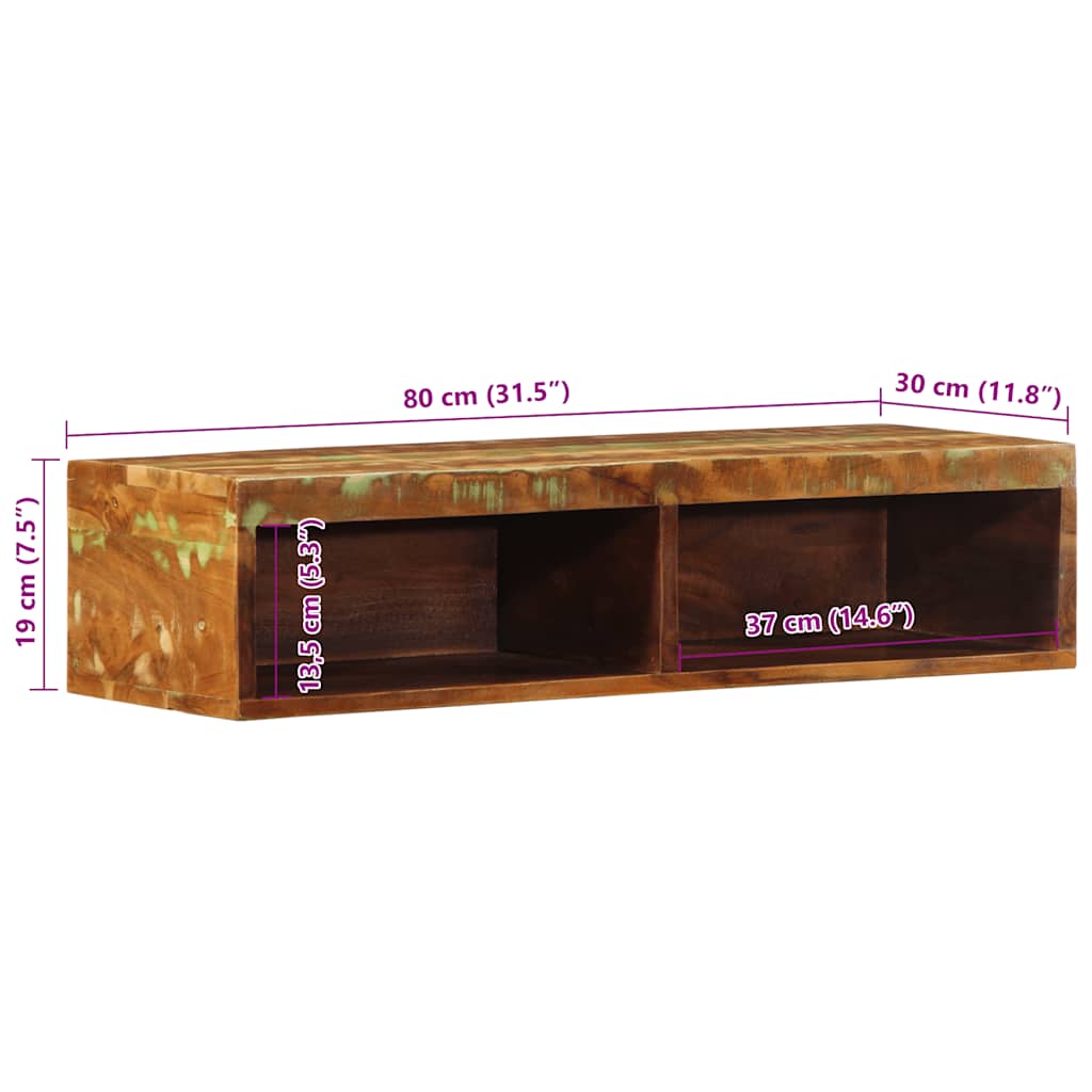 Zidni TV ormarić 80x30x19 cm Obrađeno puno drvo