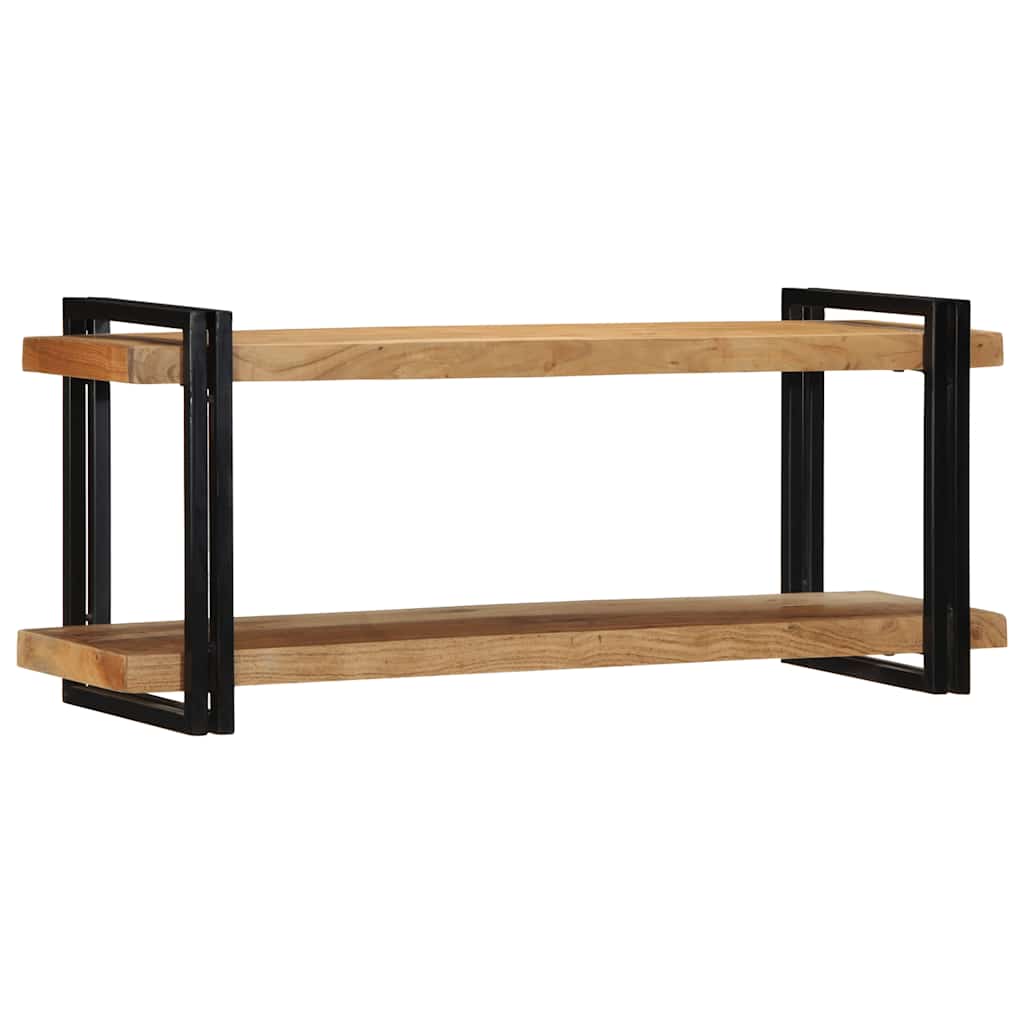 Zidna polica 110x33x45 cm puno drvo bagrem
