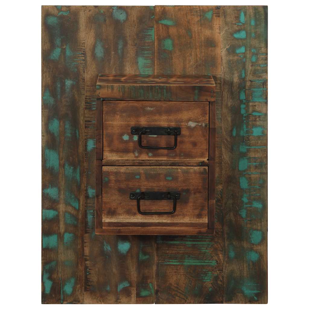 Noćni ormarić Višebojni 60x32x80 cm puno drvo, reciklirano