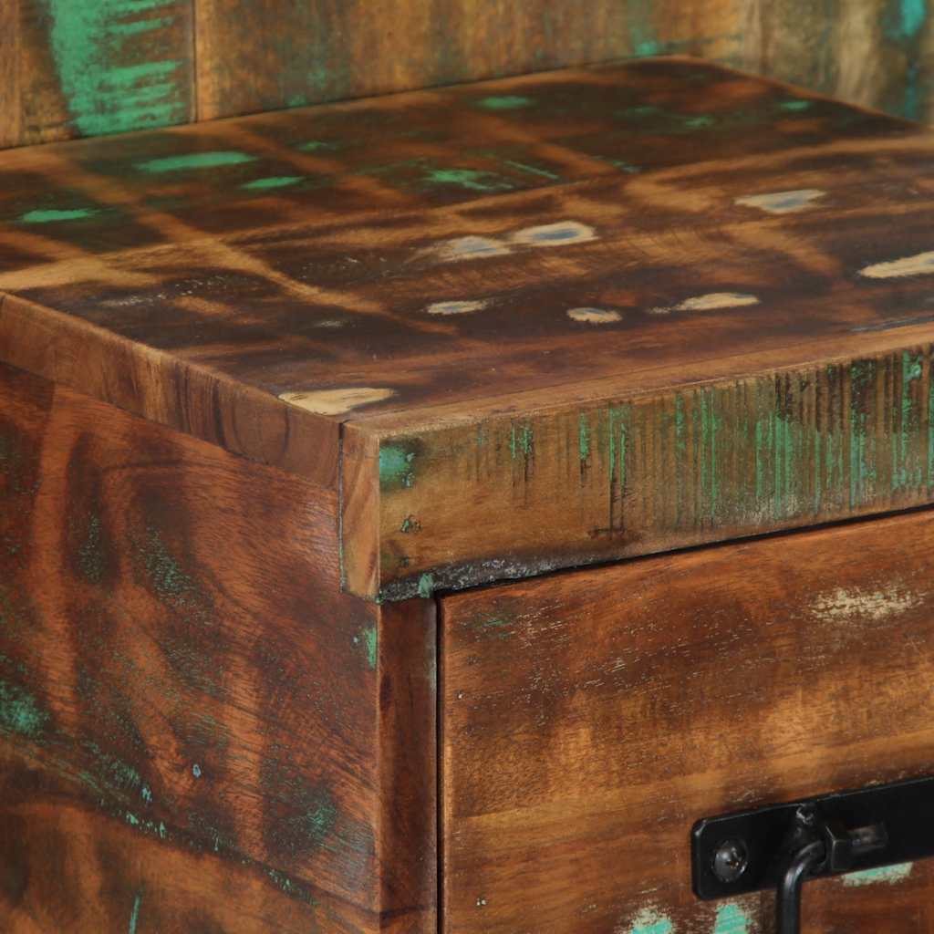 Noćni ormarić Višebojni 60x32x80 cm puno drvo, reciklirano