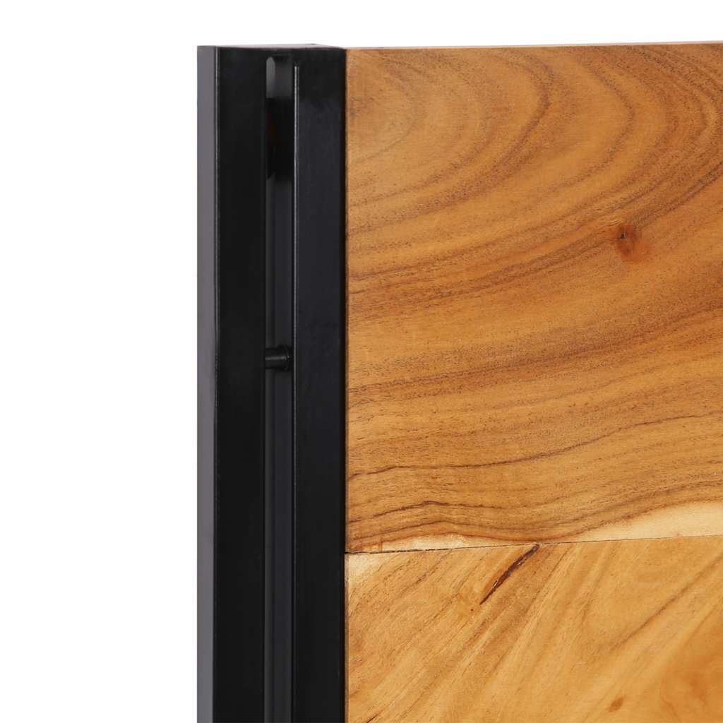 Uzglavlje 120 cm Puno drvo bagrem i željezo