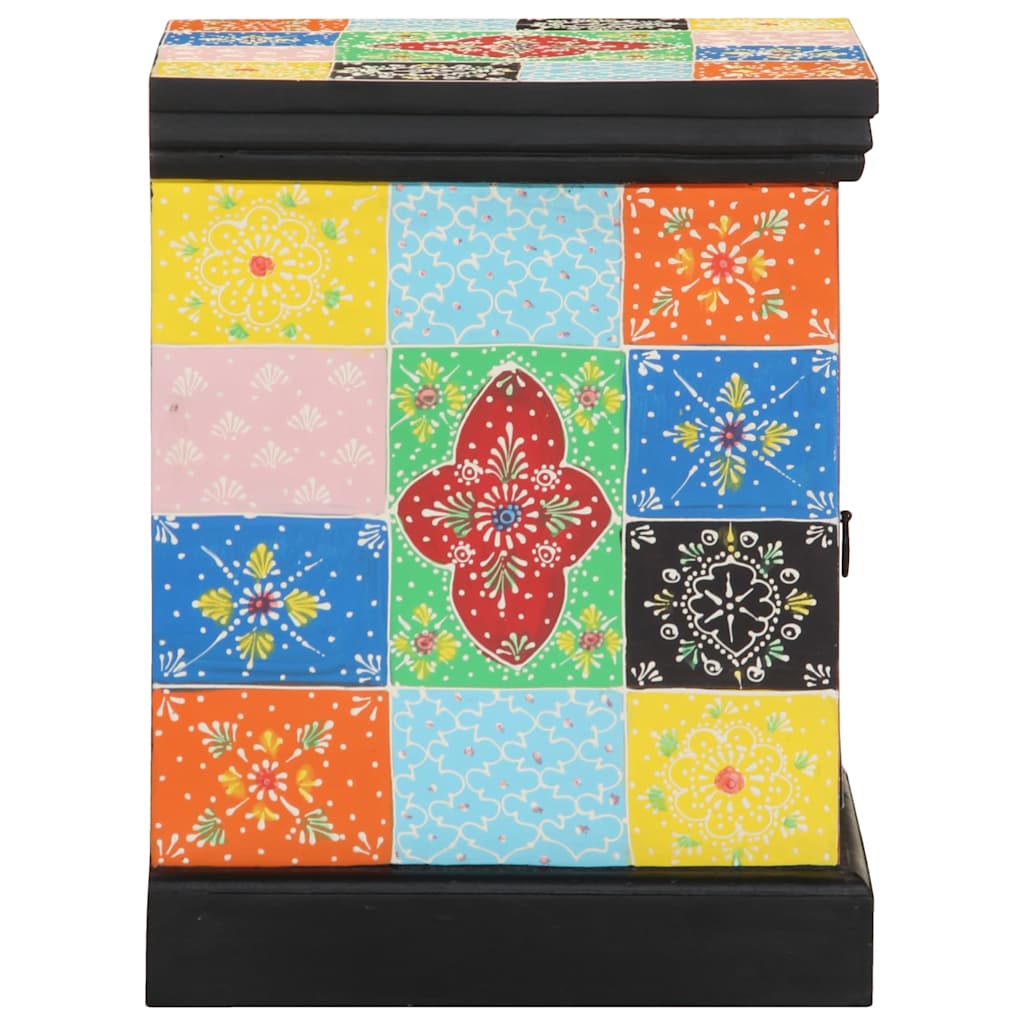 Noćni ormarić 2 kom višebojni 40x35x45 cm Puno drvo Mango