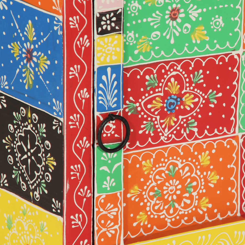Noćni ormarić 2 kom višebojni 40x35x45 cm Puno drvo Mango