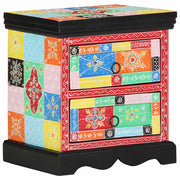 Noćni ormar 2 pcs Šareni 40 x 35 x 45 cm Čvrsto drvo manga