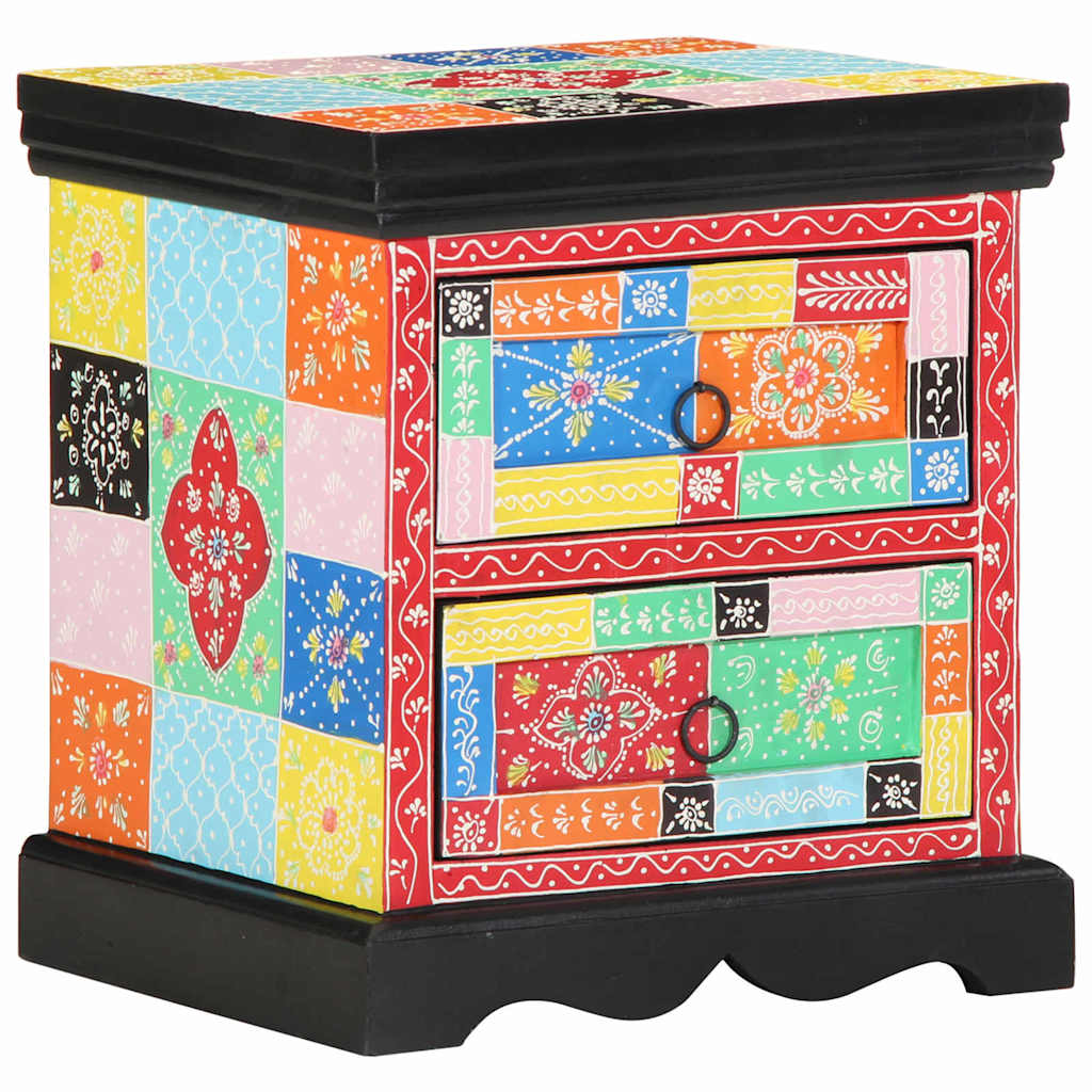 Noćni ormar 2 pcs Šareni 40 x 35 x 45 cm Čvrsto drvo manga