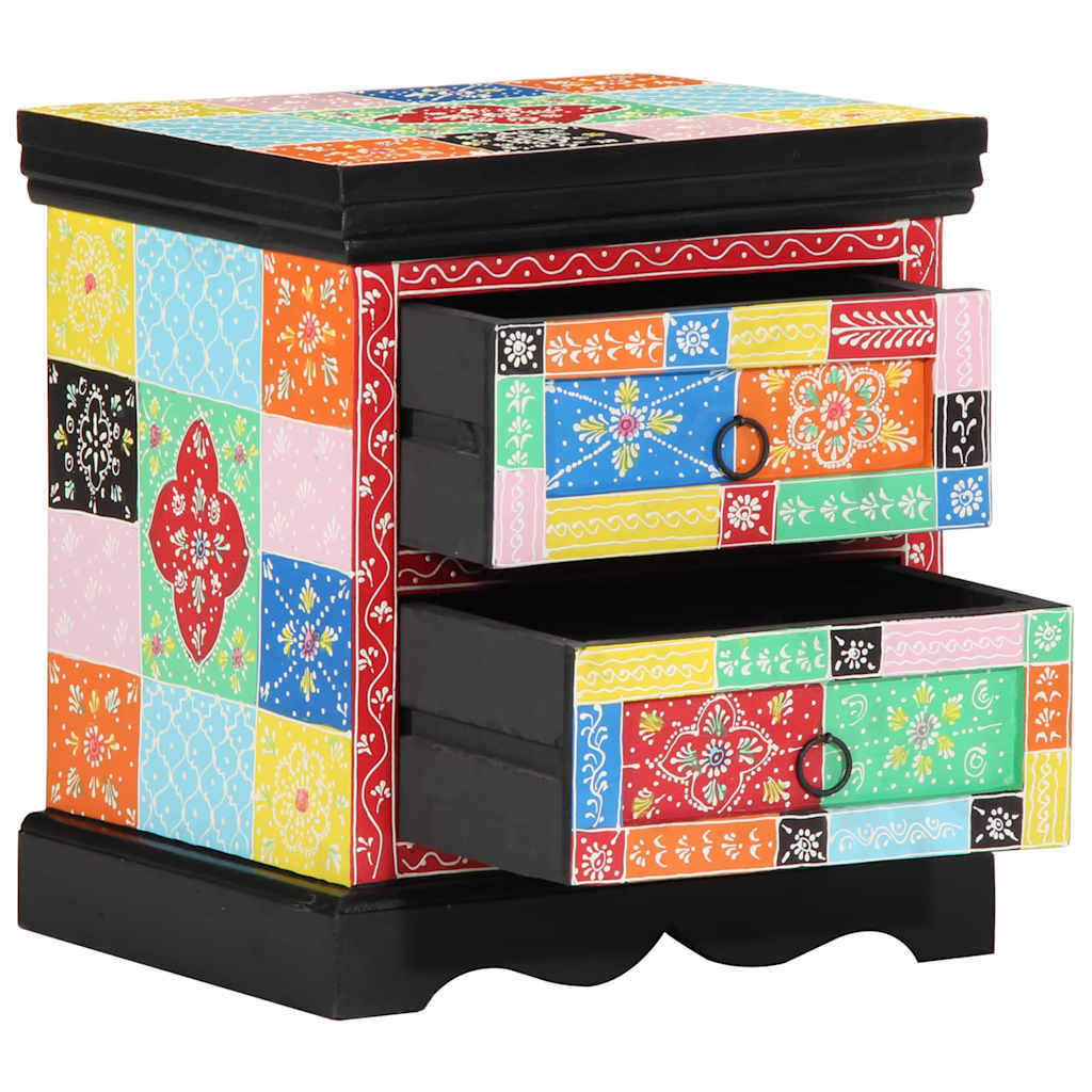 Noćni ormar 2 pcs Šareni 40 x 35 x 45 cm Čvrsto drvo manga