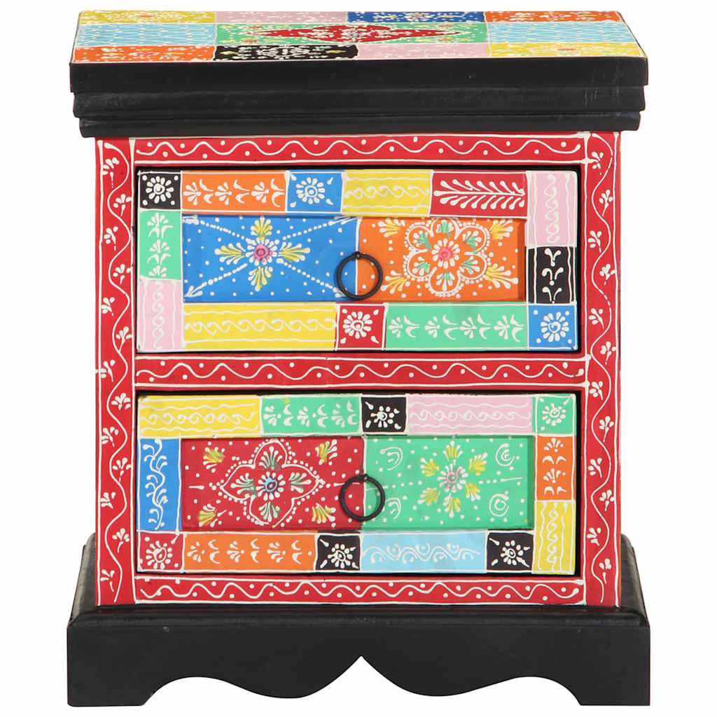 Noćni ormar 2 pcs Šareni 40 x 35 x 45 cm Čvrsto drvo manga