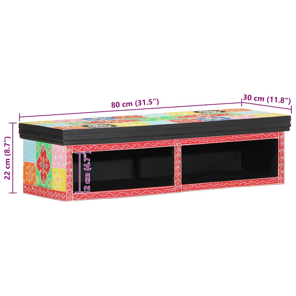 TV ormar s policom Šareni 80 x 30 x 22 cm Konstruirano drvo