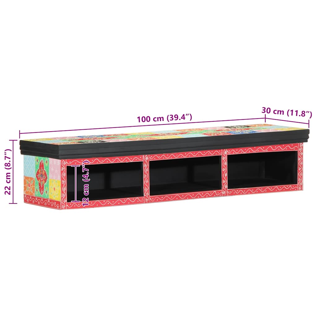 TV ormar s policom Šareni 100 x 30 x 22 cm Konstruirano drvo