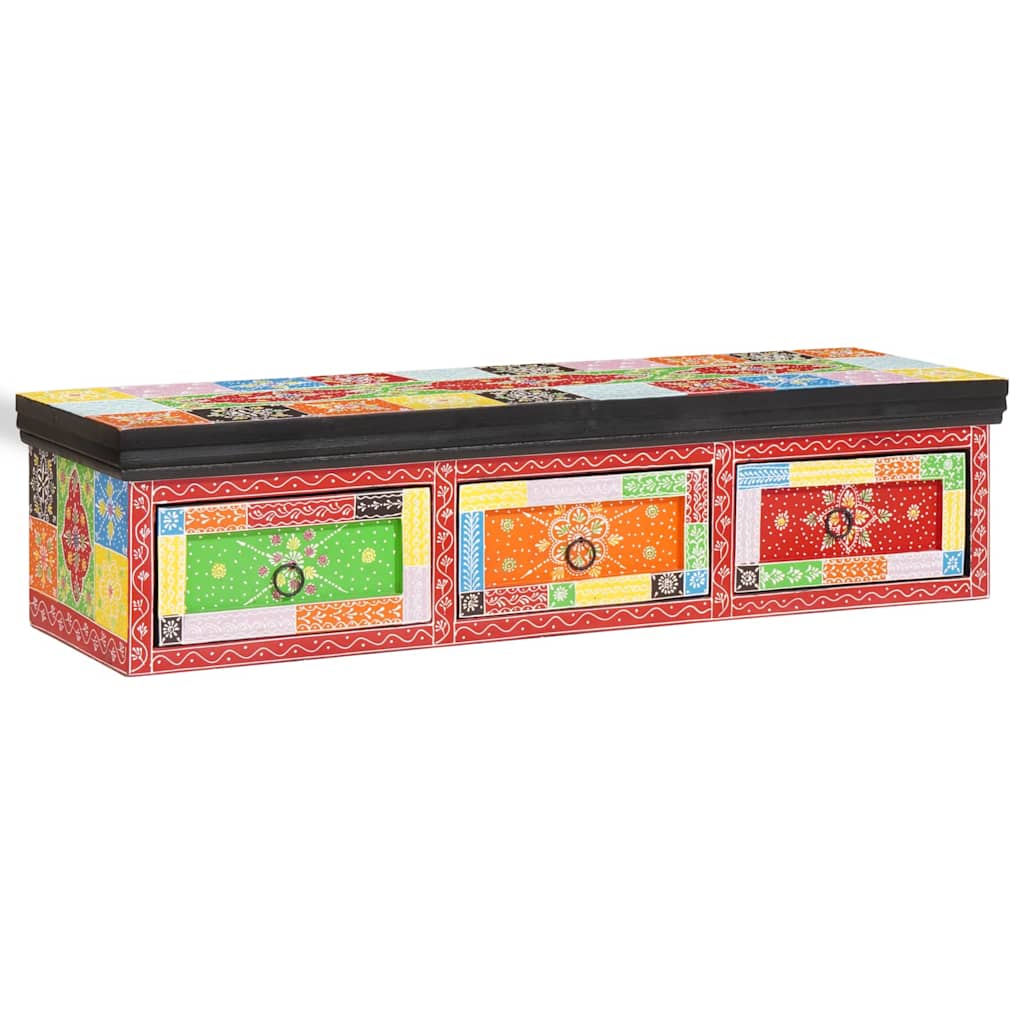 TV ormar s ladicama Šareni 100 x 30 x 24 cm Čvrsto drvo manga