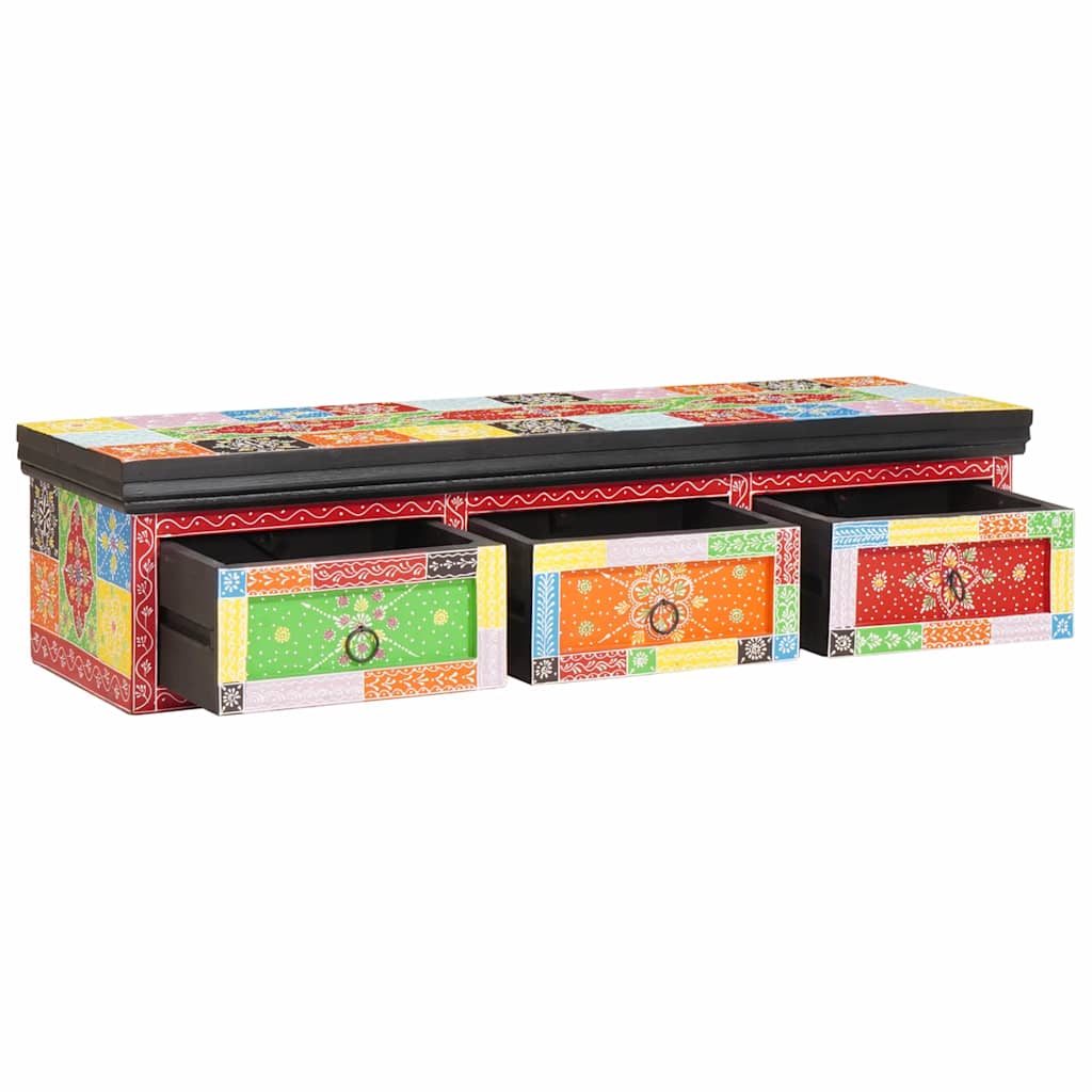 TV ormar s ladicama Šareni 100 x 30 x 24 cm Čvrsto drvo manga