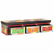 TV ormar s ladicama Šareni 100 x 30 x 24 cm Čvrsto drvo manga
