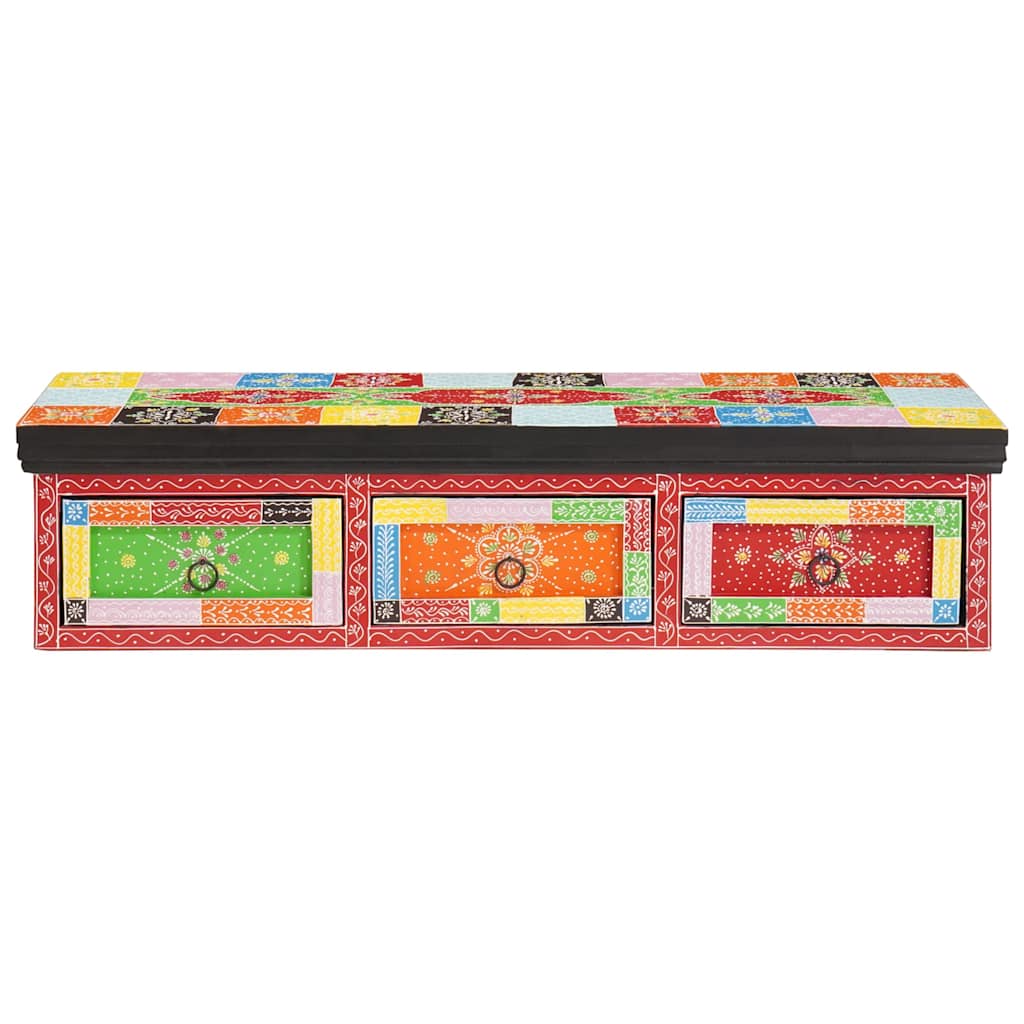 TV ormar s ladicama Šareni 100 x 30 x 24 cm Čvrsto drvo manga