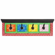 Vješalica za kapute Crna 80 x 25 x 2 cm Čvrsto drvo manga