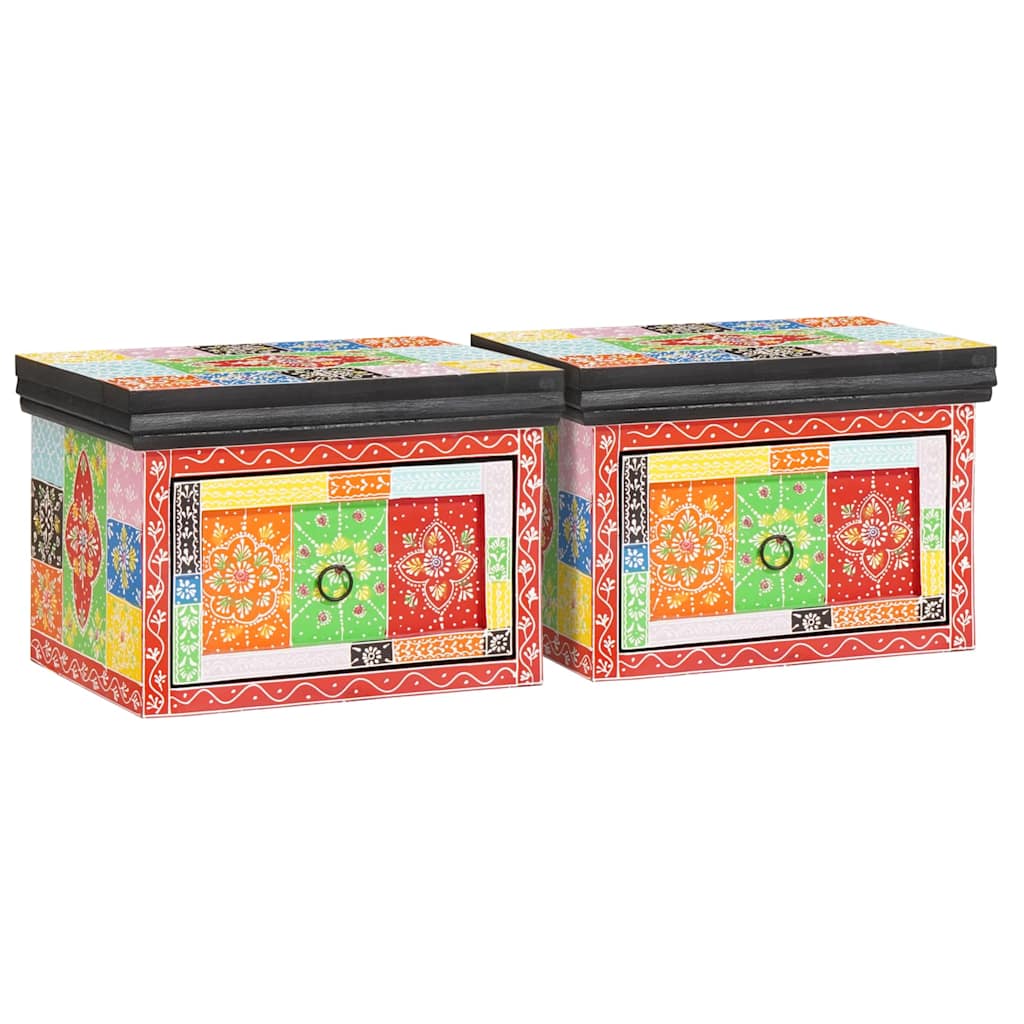Noćni ormar s ladicama 2 pcs Šareni 40 x 30 x 28 cm