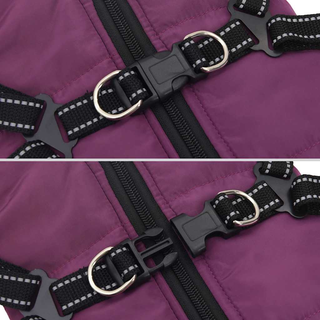Vodootporni reflektirajući kaput pojasom za pse ljubičasti L28