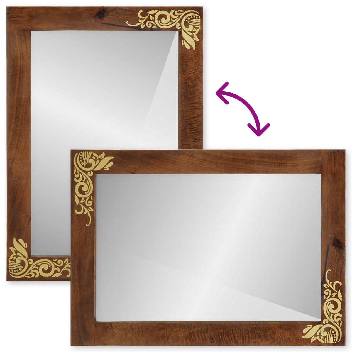 Set ormarića za kupaonicu 4 pcs Medeno smeđa Čvrsto drvo manga