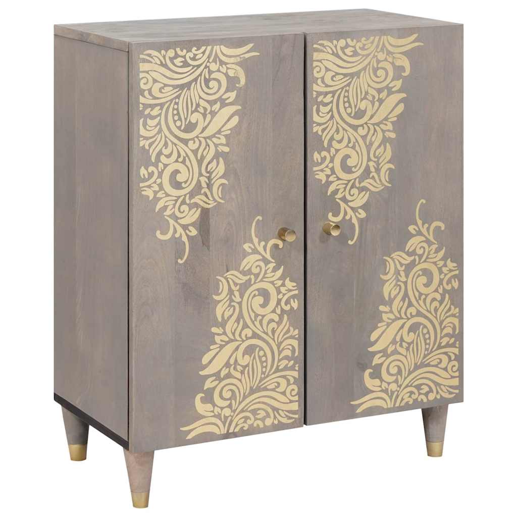 Set ormarića za kupaonicu 3 pcs Siva i zlatna 180 x 33 x 75 cm
