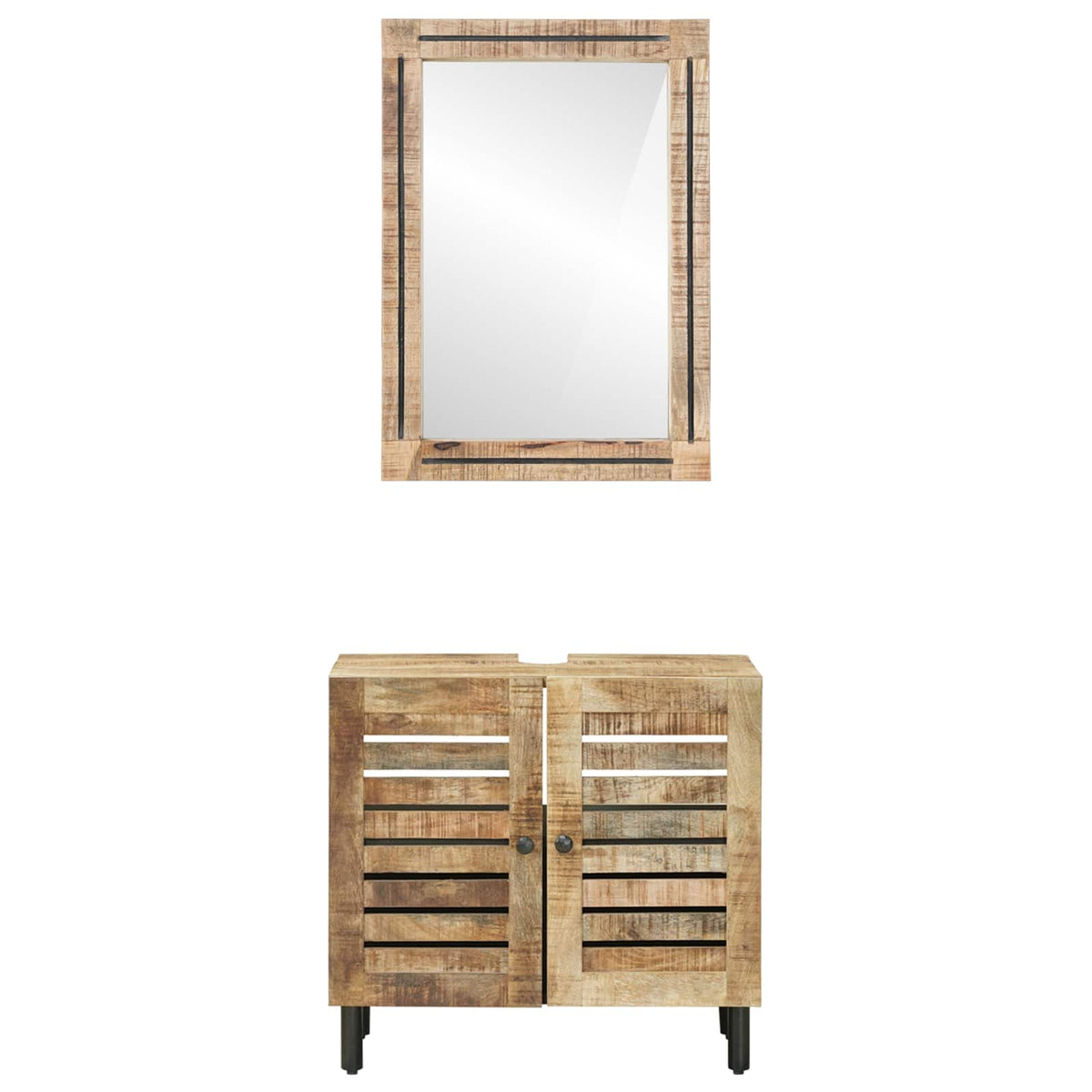 Set ormarića za kupaonicu 2 kom. Prirodna 62 x 33 x 58 cm