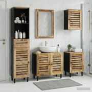 Set ormarića za kupaonicu 5 kom. Prirodna 38 x 33 x 160 cm
