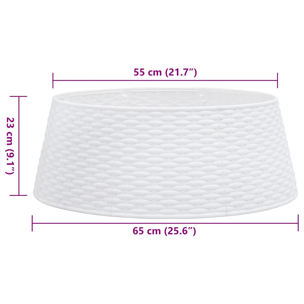 Suknja za božićno drvce bijela Ø65x23 cm plastika
