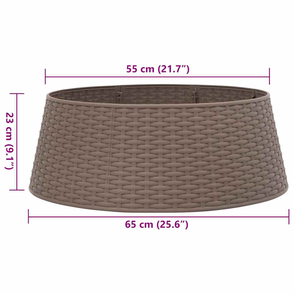 Suknja za božićno drvce Smeđa Ø65x23 cm Plastika