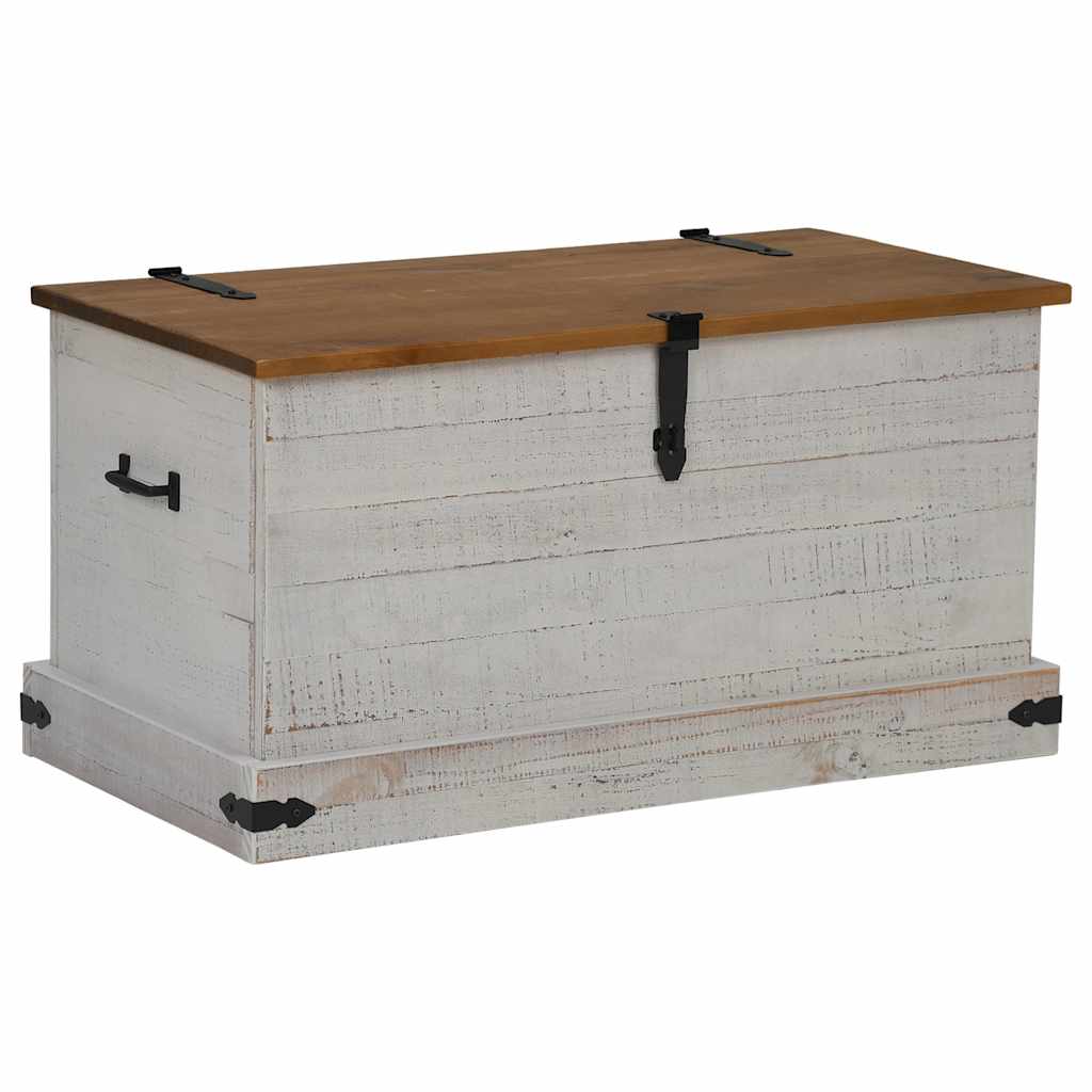 Škrinja za pohranu HALDEN bijela 91x48x47 cm puno drvo bor