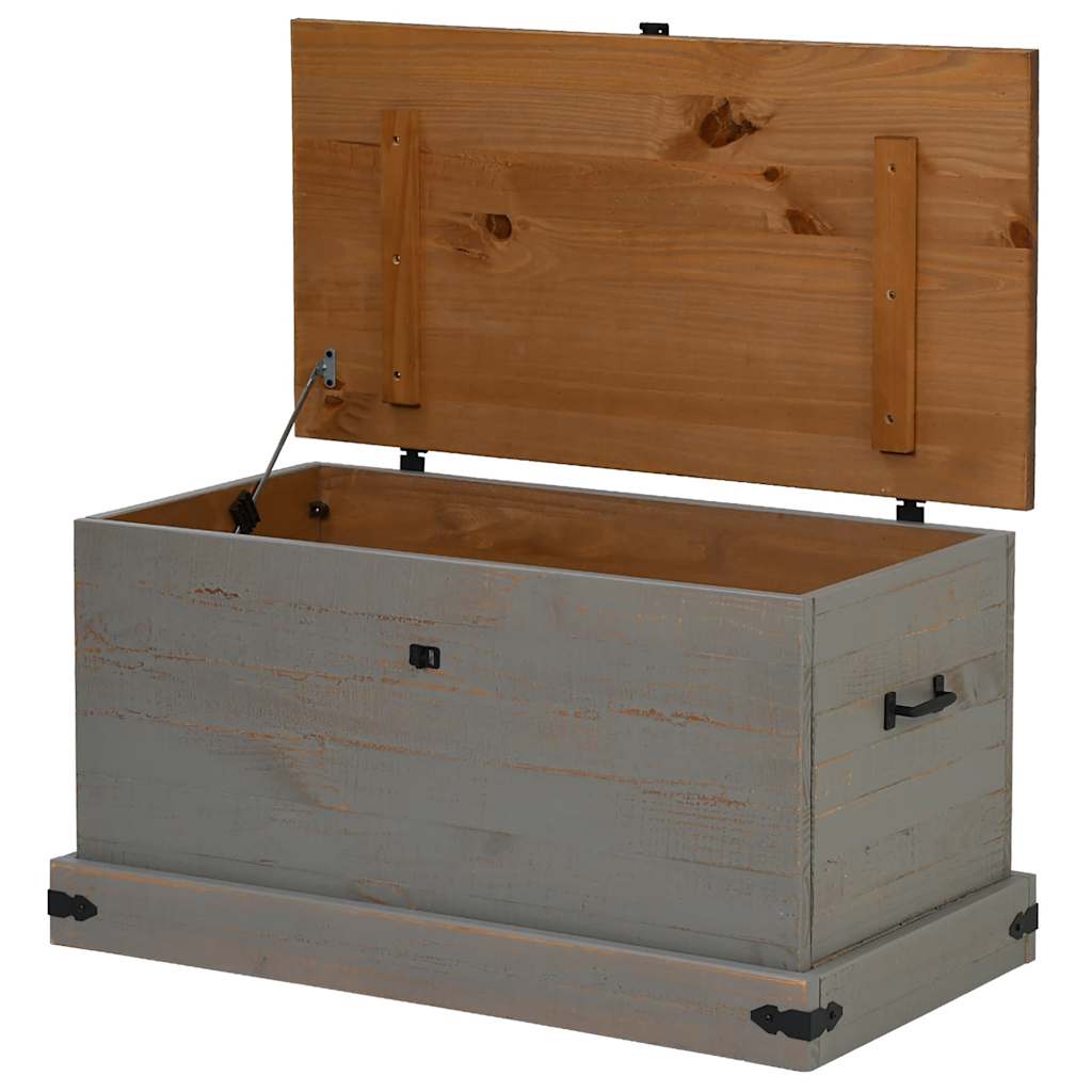 Škrinja za pohranu HALDEN siva 91x48x47 cm puno drvo bor