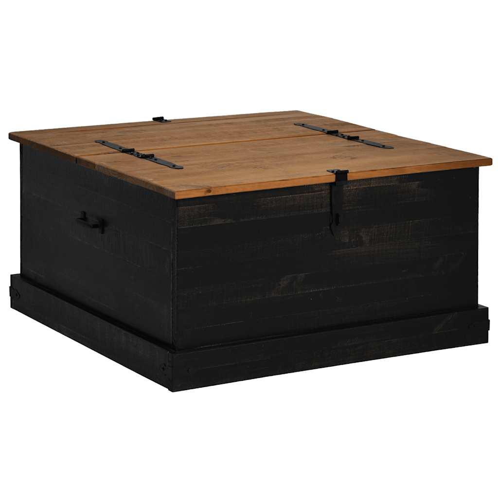 Škrinja za pohranu HALDEN crna 91x91x47 cm puno drvo bor