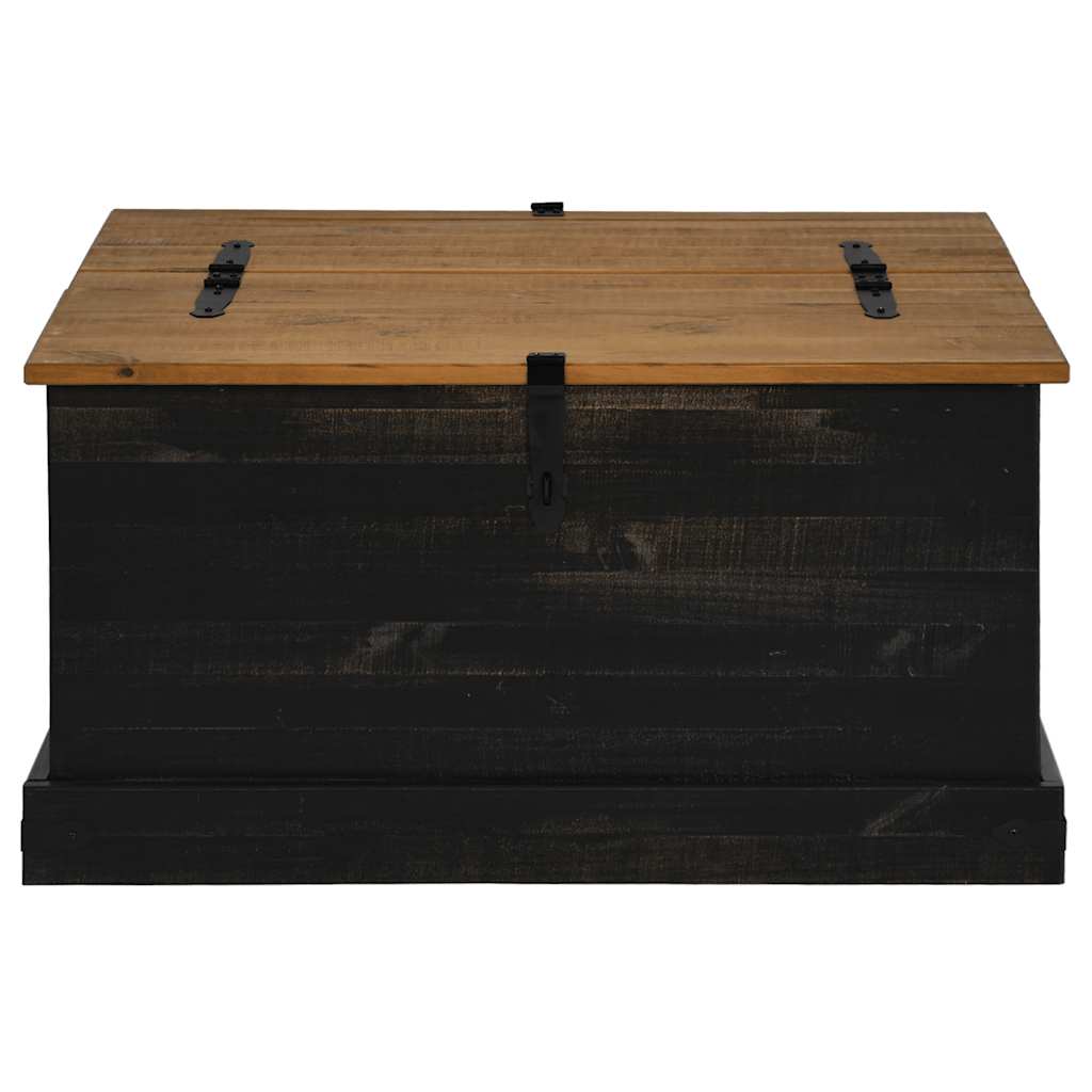 Škrinja za pohranu HALDEN crna 91x91x47 cm puno drvo bor