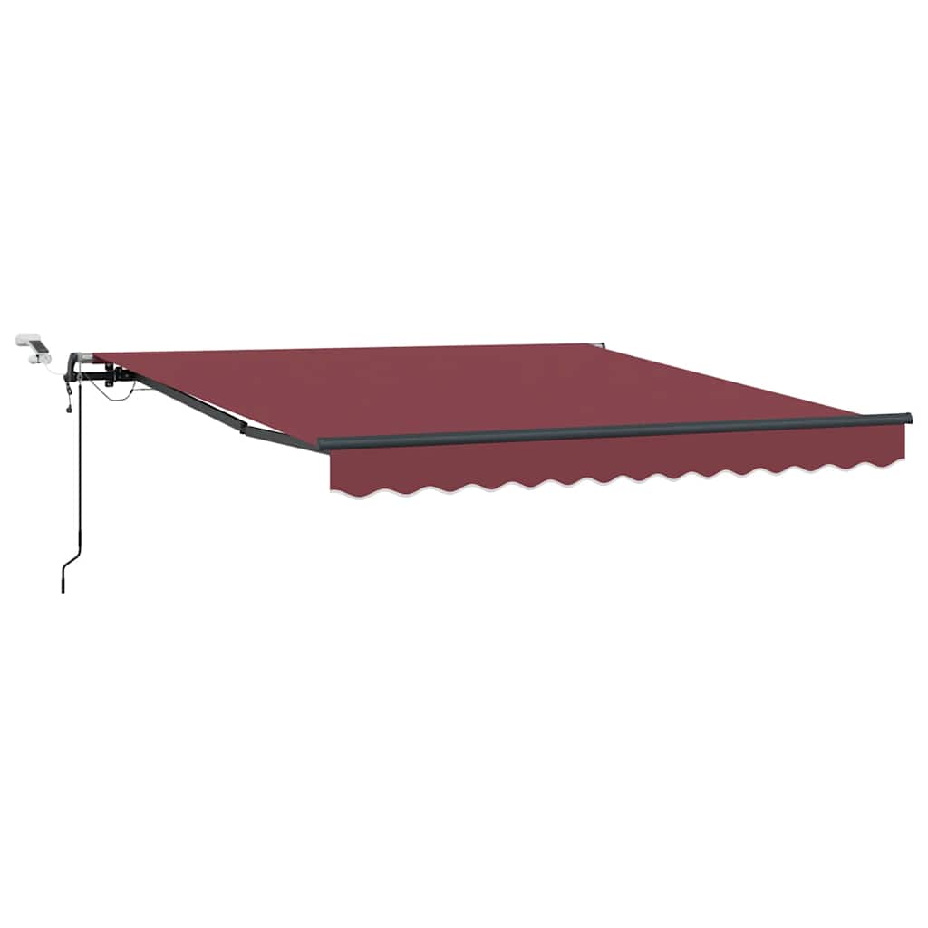 Tenda na automatsko uvlačenje s LED svjetlima bordo 300x250 cm