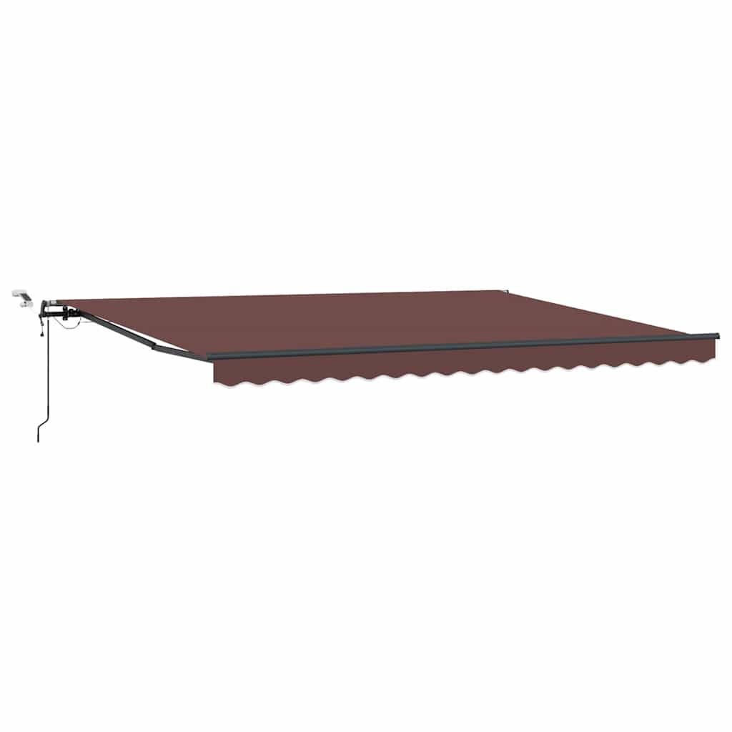 Tenda na automatsko uvlačenje s LED svjetlima bordo 450x300 cm