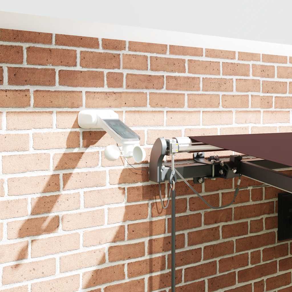 Tenda na automatsko uvlačenje s LED svjetlima bordo 450x300 cm